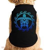 Ocean Blue Tribal Hawaiian Sea Turtle Doggie Tank thumb 0