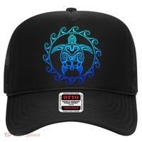 Ocean Blue Tribal Hawaiian Sea Turtle Hat thumb 0
