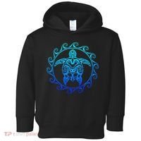 Ocean Blue Tribal Hawaiian Sea Turtle Toddler Hoodie thumb 0