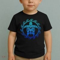 Ocean Blue Tribal Hawaiian Sea Turtle Toddler T-Shirt thumb 2
