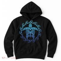 Ocean Blue Tribal Hawaiian Sea Turtle Hoodie thumb 0