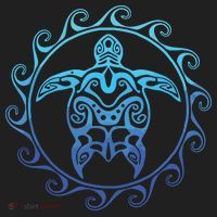 Ocean Blue Tribal Hawaiian Sea Turtle Beanie thumb 2