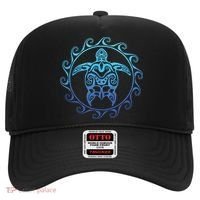 Ocean Blue Tribal Hawaiian Sea Turtle Hat thumb 0