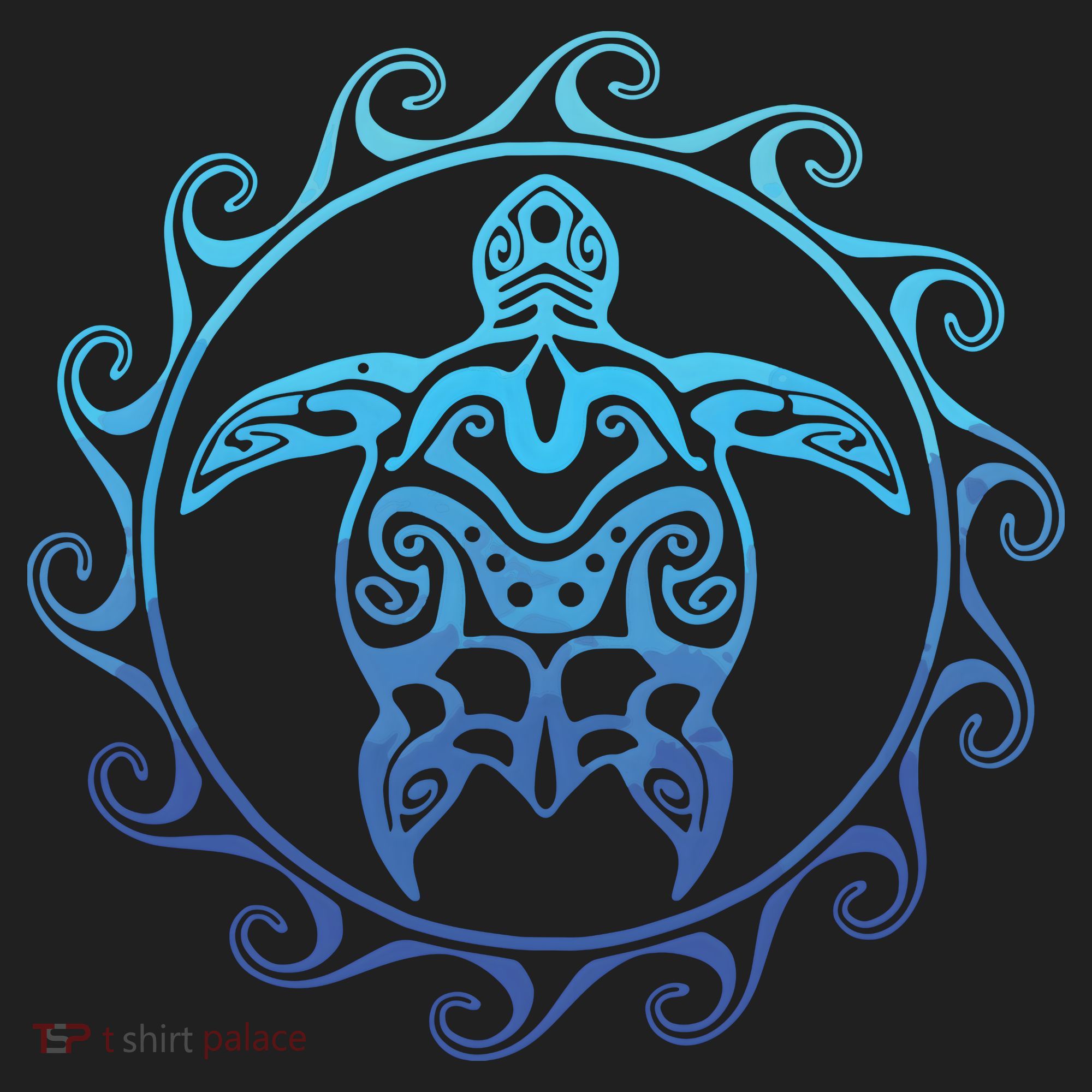 Ocean Blue Tribal Hawaiian Sea Turtle Hat