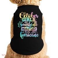October Birthday Tie Die Doggie Tank thumb 0