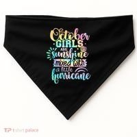 October Birthday Tie Die USA-Made Doggie Bandana thumb 0