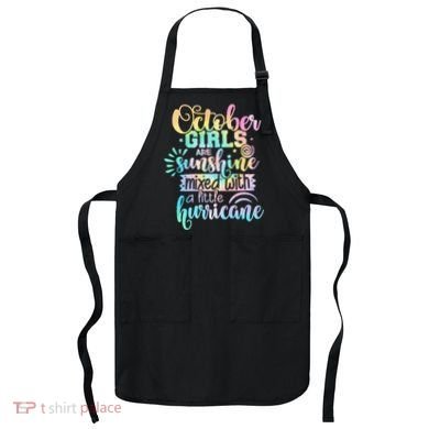 October Birthday Tie Die Apron