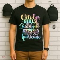 October Birthday Tie Die T-Shirt thumb 6