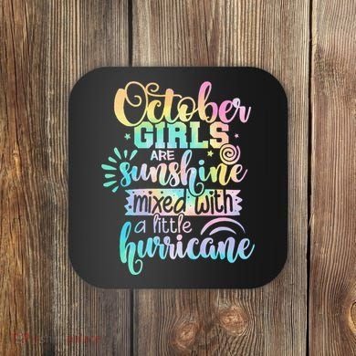 October Birthday Tie Die Coaster