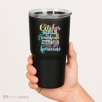 October Birthday Tie Die Tumbler thumb 2