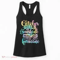 October Birthday Tie Die Women's Tank Top thumb 0