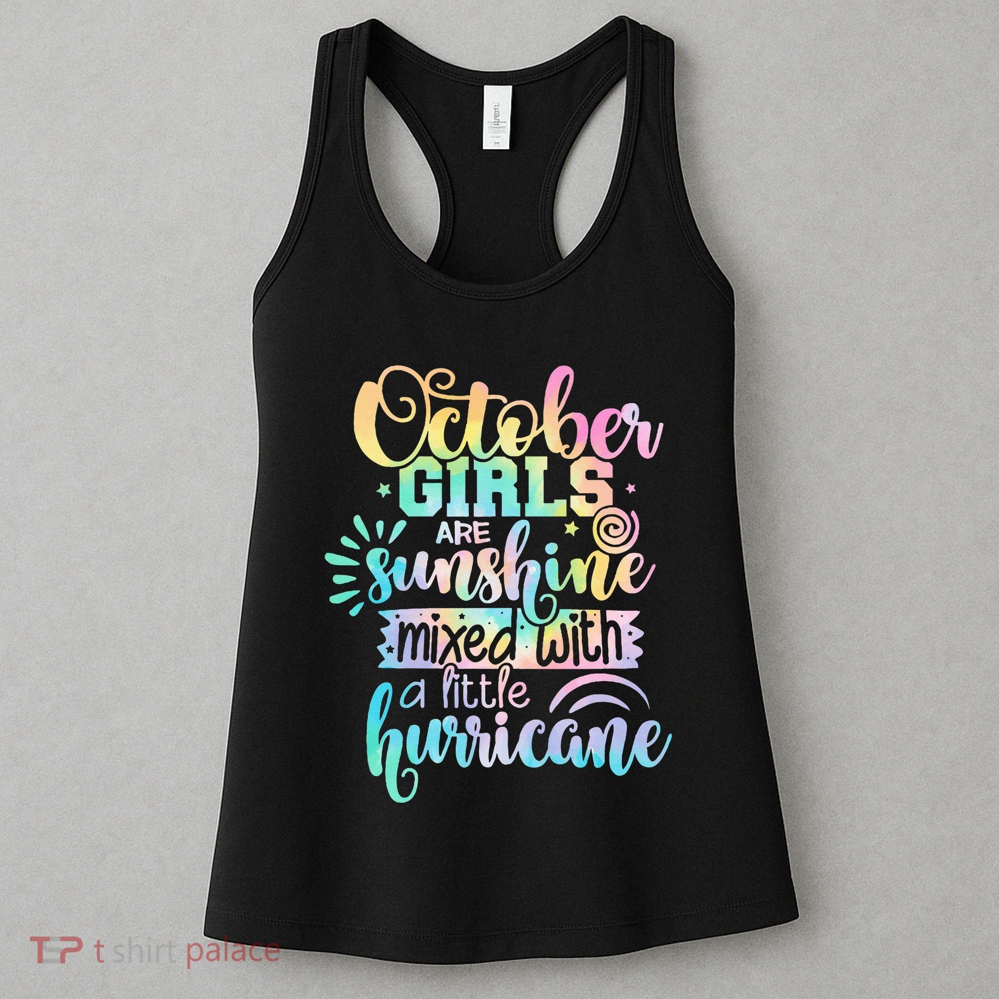 October Birthday Tie Die Women's Tank Top