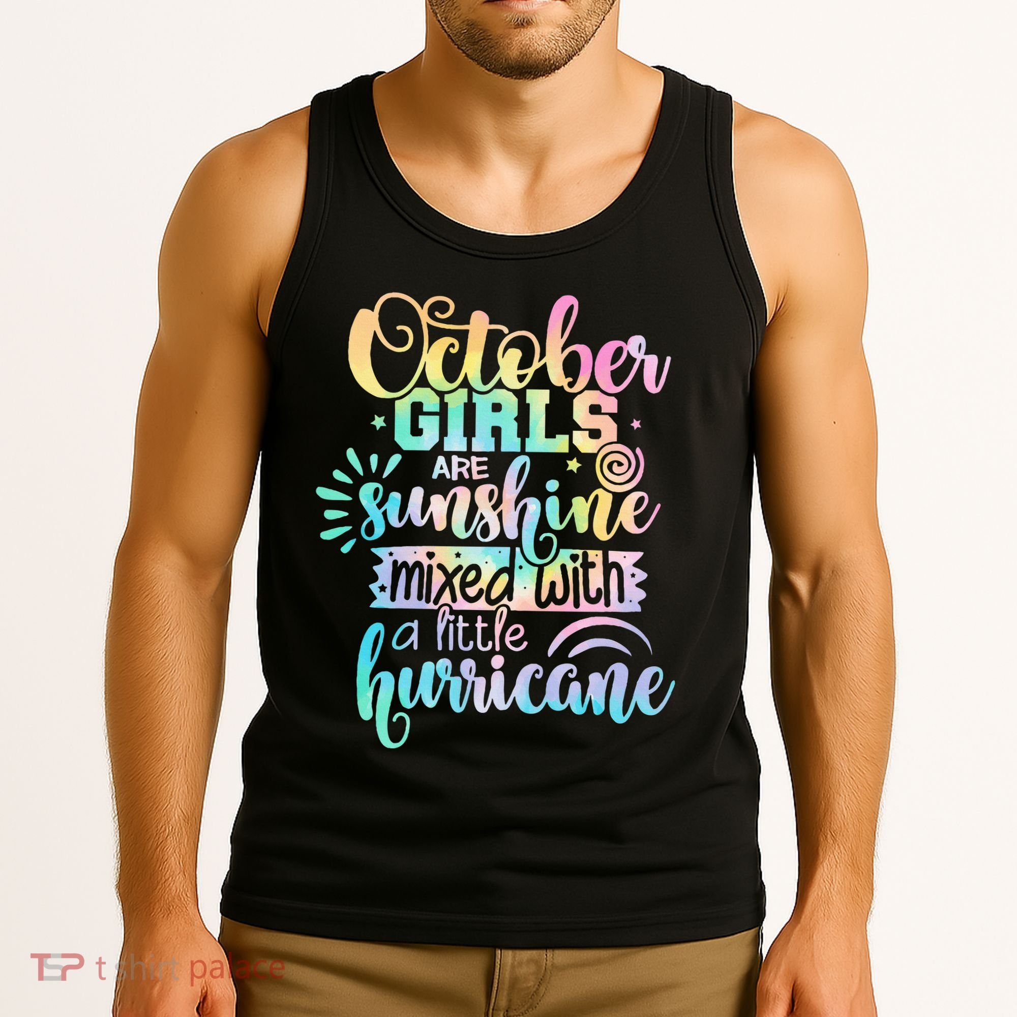 October Birthday Tie Die Tank Top