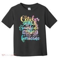October Birthday Tie Die Toddler T-Shirt thumb 0