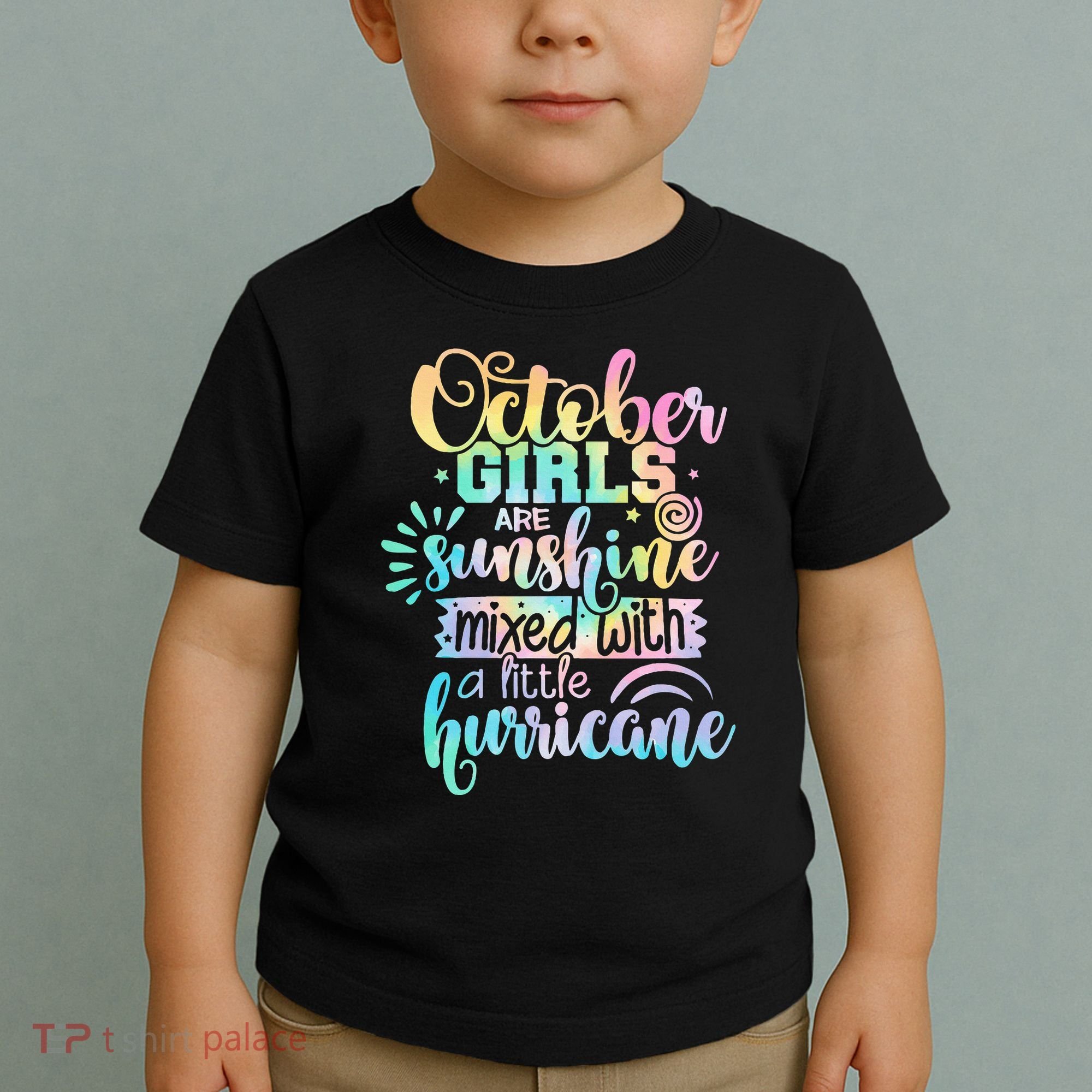 October Birthday Tie Die Toddler T-Shirt