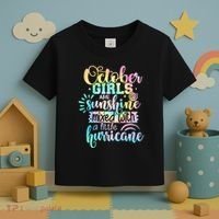 October Birthday Tie Die Toddler T-Shirt thumb 3