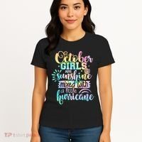 October Birthday Tie Die Women's T-Shirt thumb 4