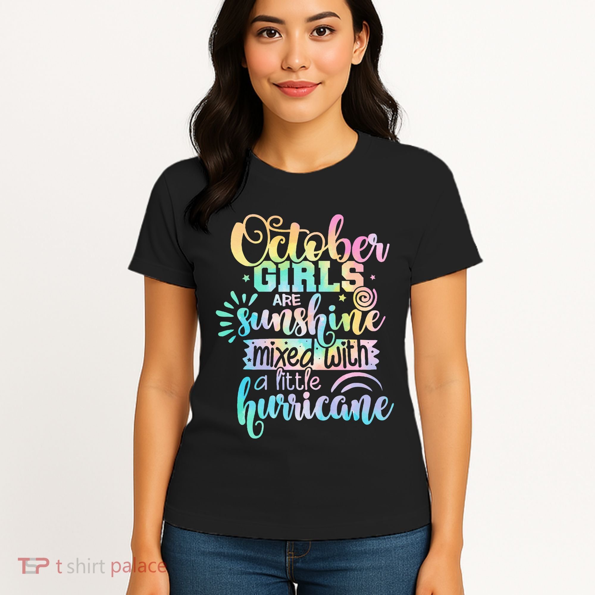October Birthday Tie Die Women's T-Shirt
