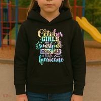 October Birthday Tie Die Kids Hoodie thumb 3