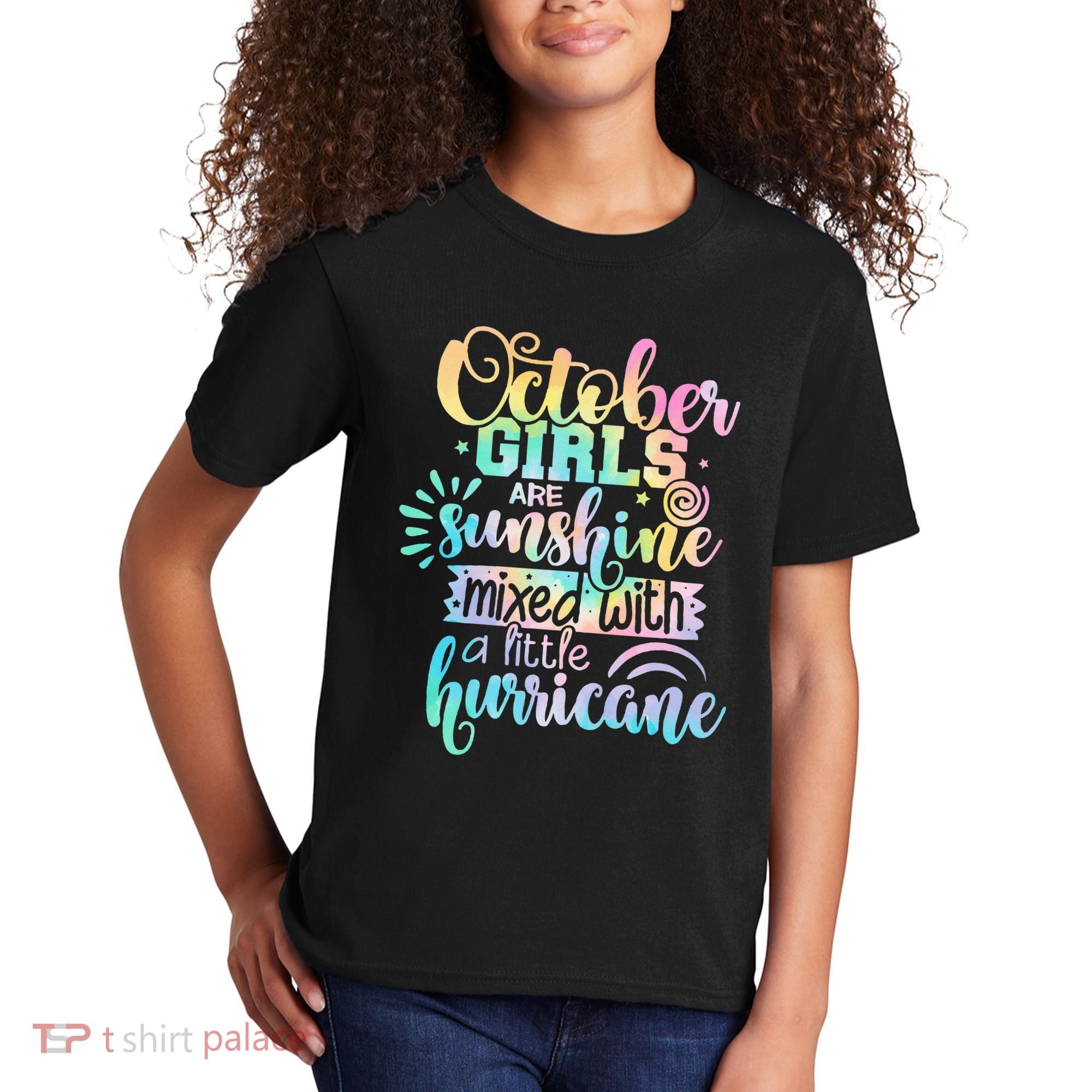 October Birthday Tie Die Kids T-Shirt