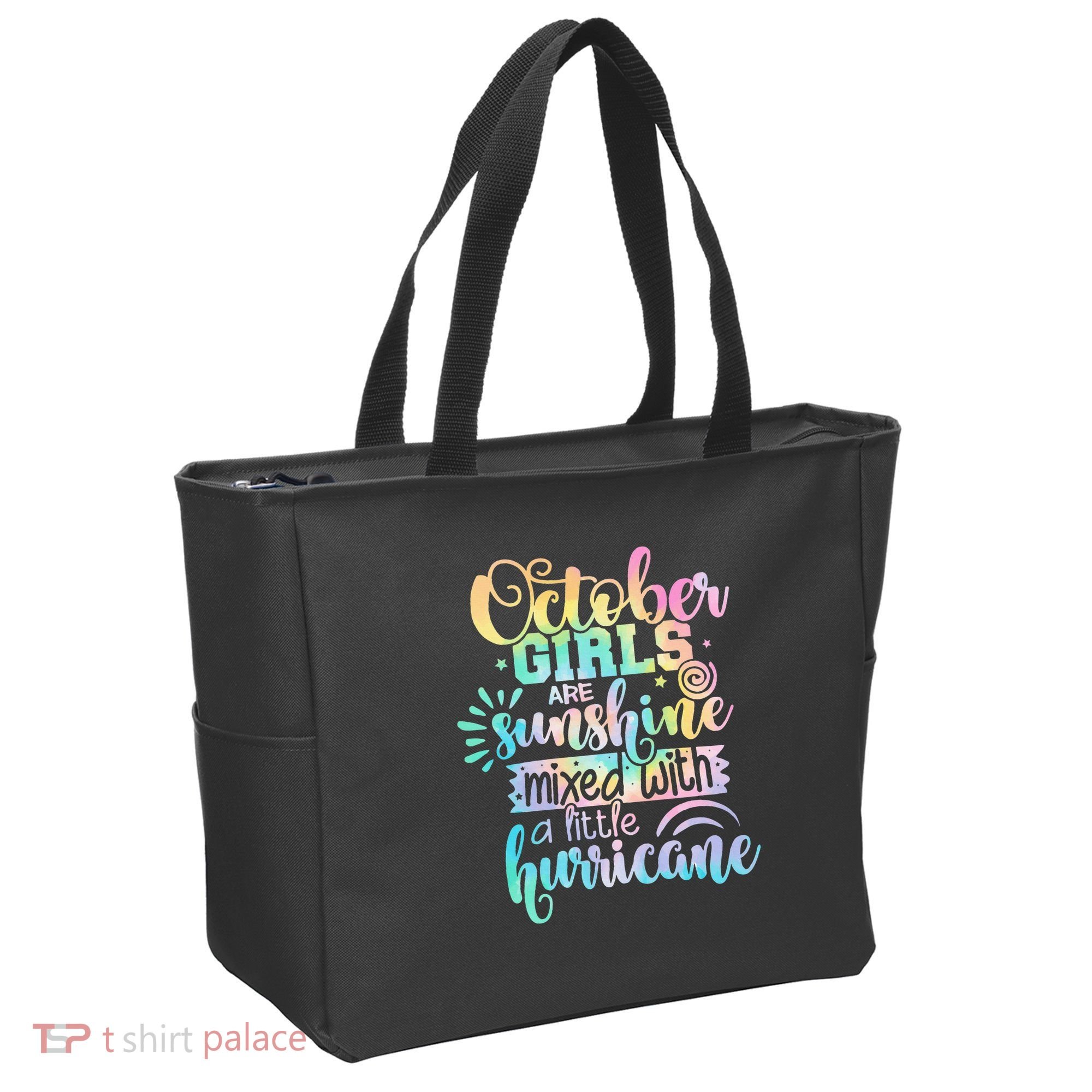 October Birthday Tie Die Tote Bag