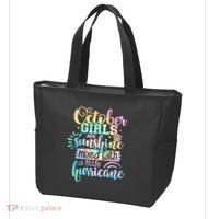 October Birthday Tie Die Tote Bag thumb 3