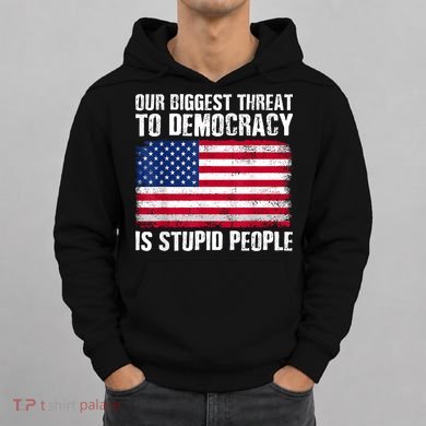 Our Biggest Threat To Democracy Is Stupid People Election Hoodie