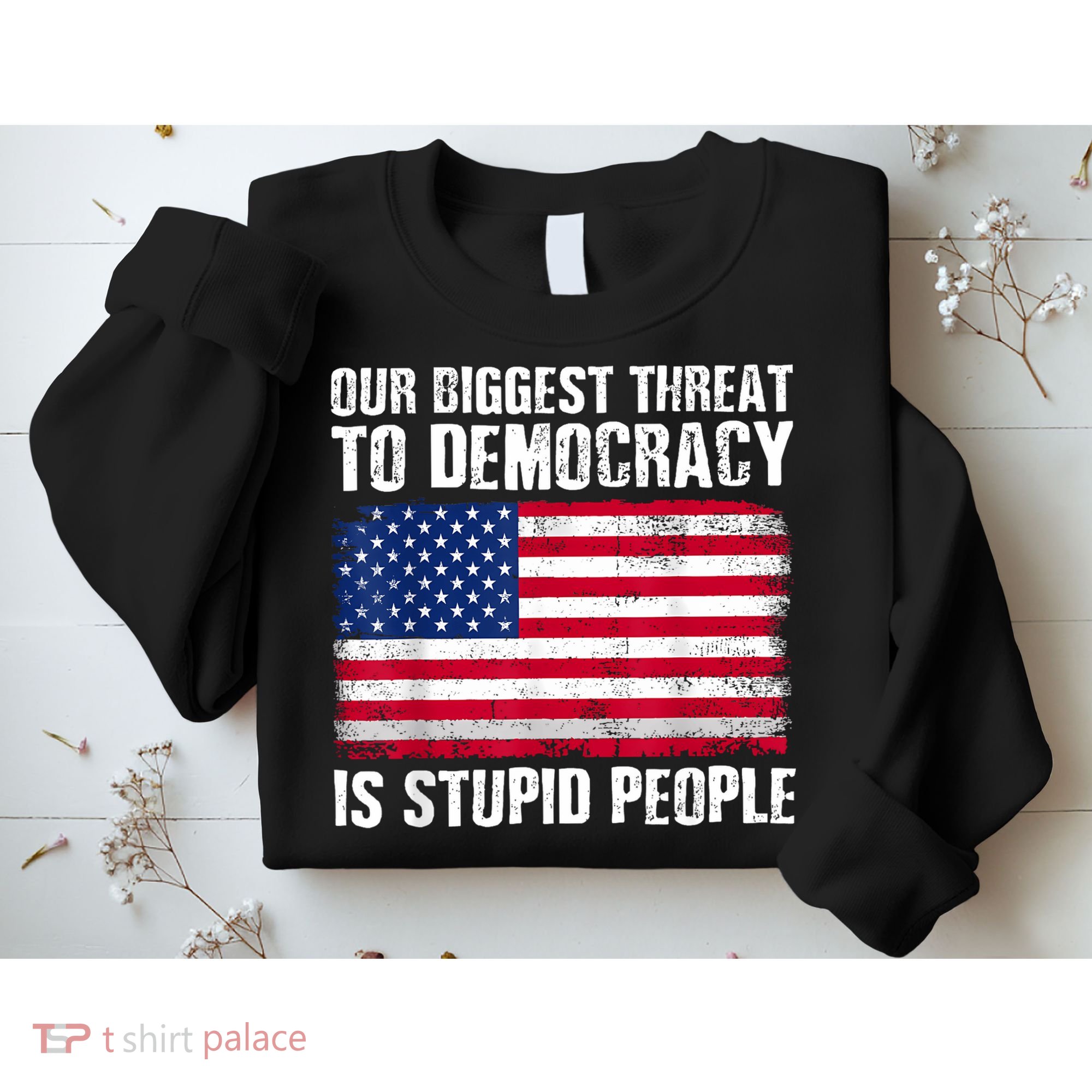 Our Biggest Threat To Democracy Is Stupid People Election Sweatshirt