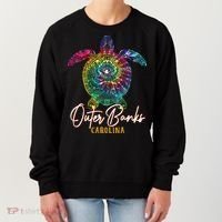 Outer Banks Tie Dye Sea Turtle Carolina Family Vacation Women's Sweatshirt thumb 0