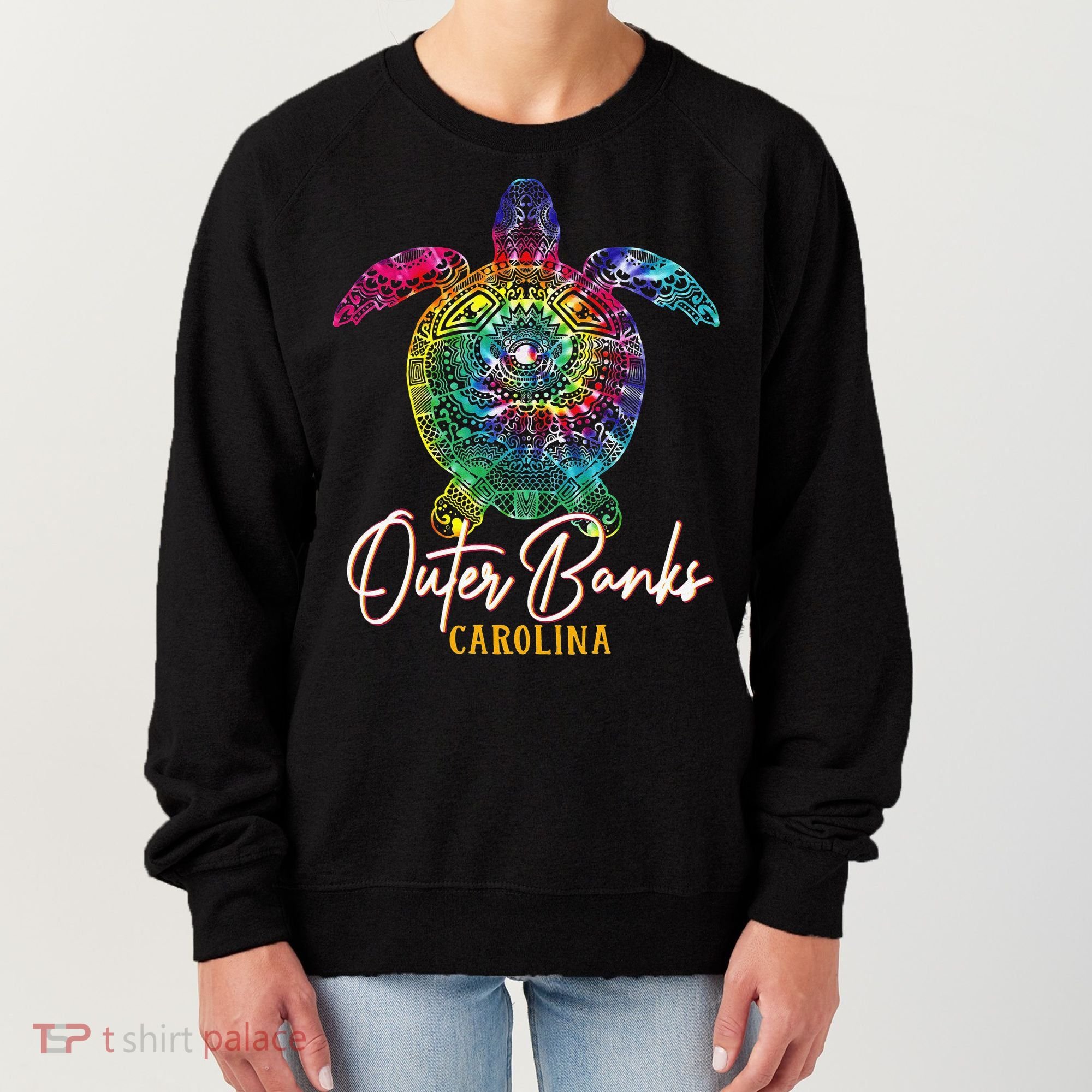 Outer Banks Tie Dye Sea Turtle Carolina Family Vacation Women's Sweatshirt