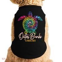 Outer Banks Tie Dye Sea Turtle Carolina Family Vacation Doggie Tank thumb 0