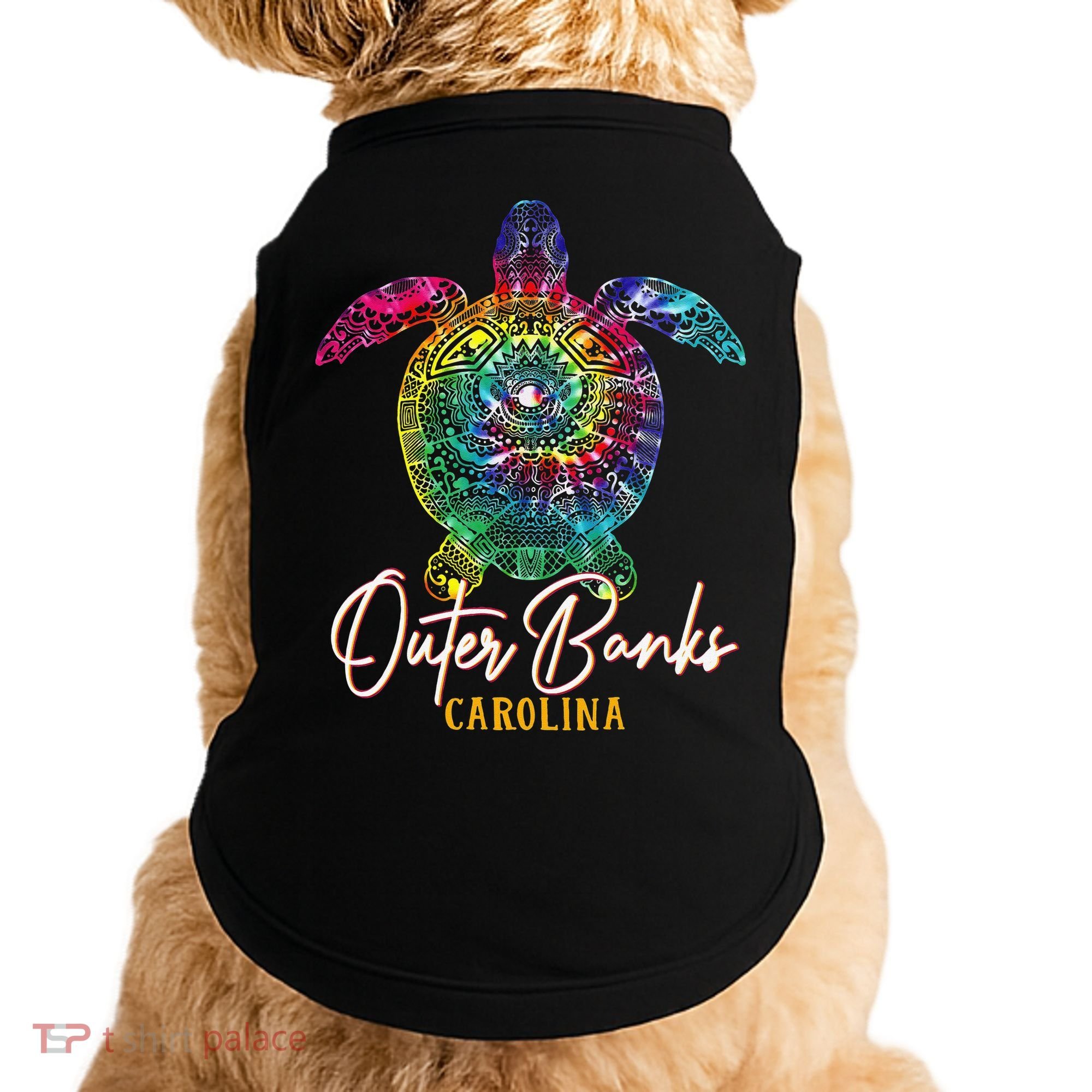 Outer Banks Tie Dye Sea Turtle Carolina Family Vacation Doggie Tank