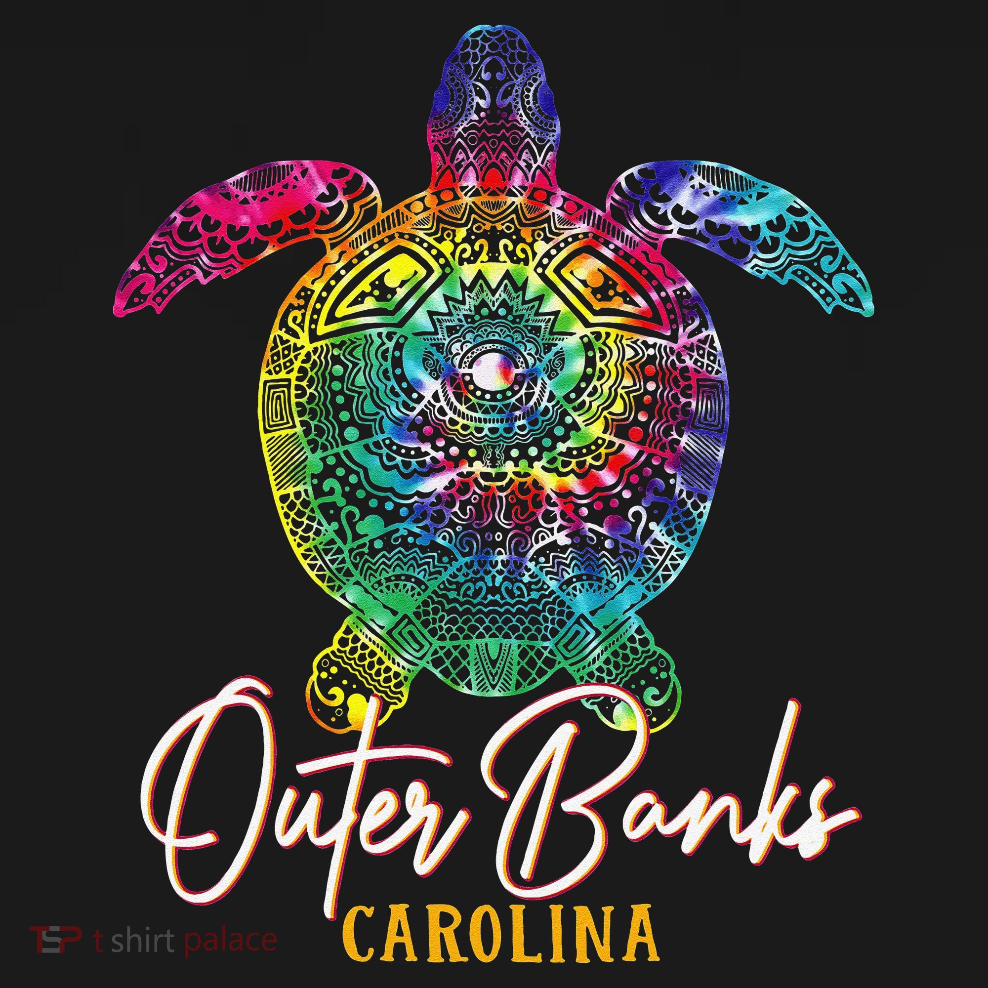Outer Banks Tie Dye Sea Turtle Carolina Family Vacation Apron