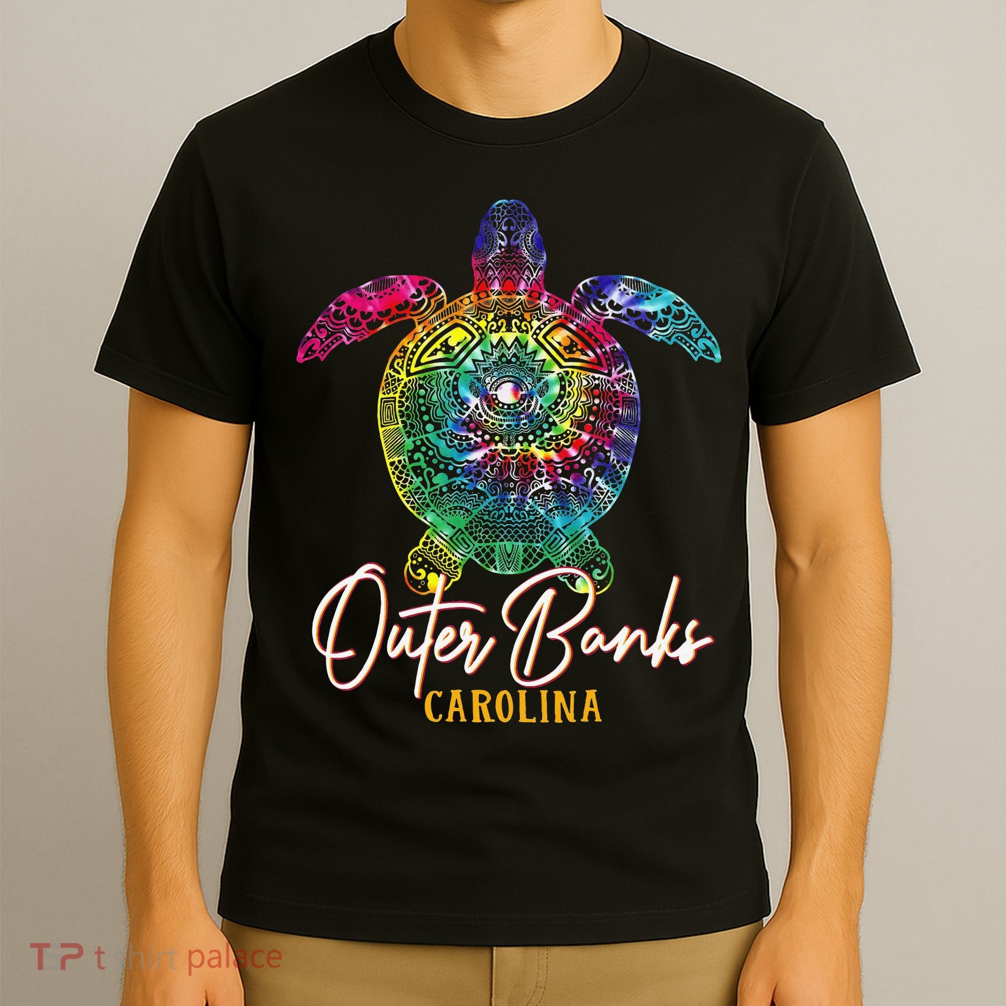 Outer Banks Tie Dye Sea Turtle Carolina Family Vacation T-Shirt