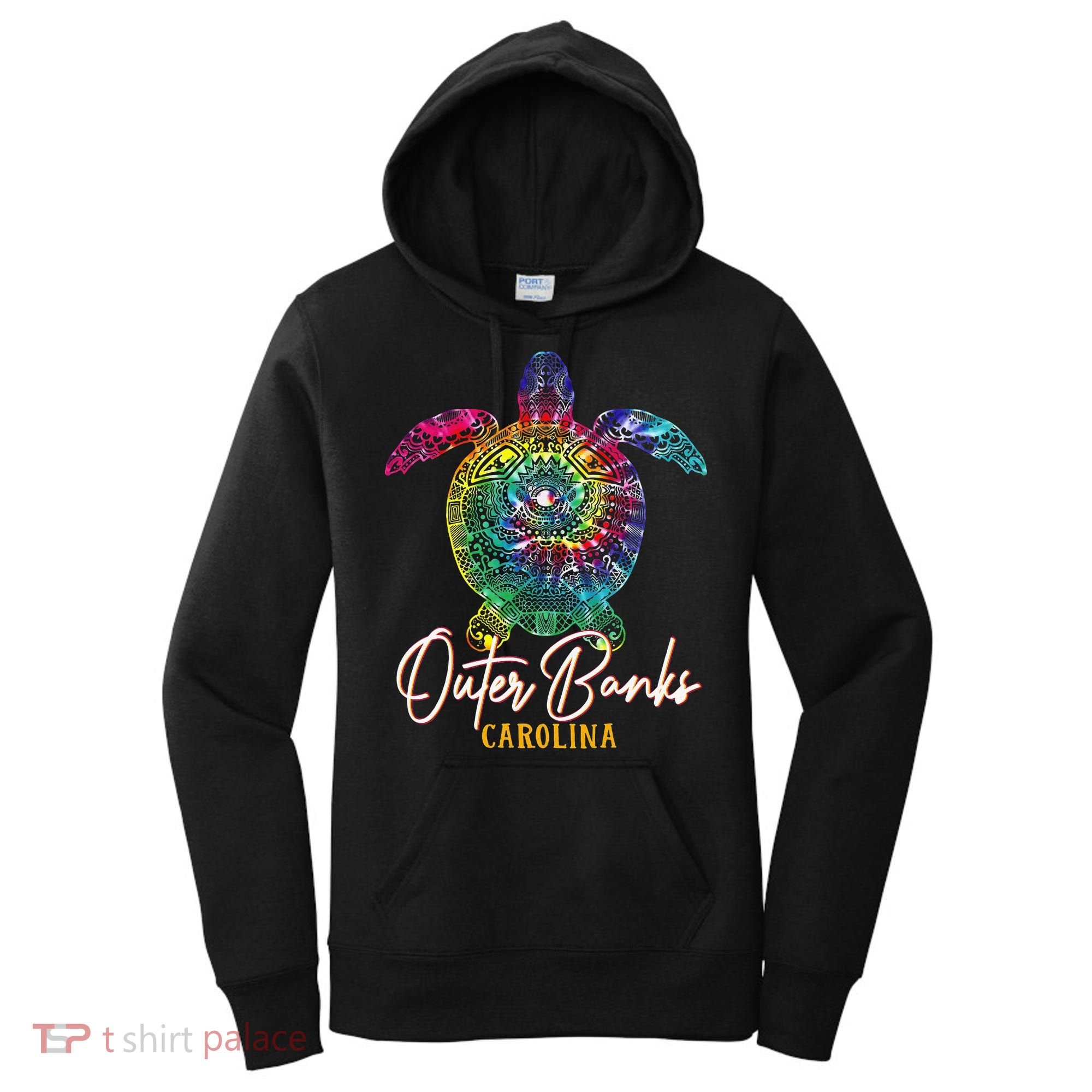Outer Banks Tie Dye Sea Turtle Carolina Family Vacation Women's Hoodie