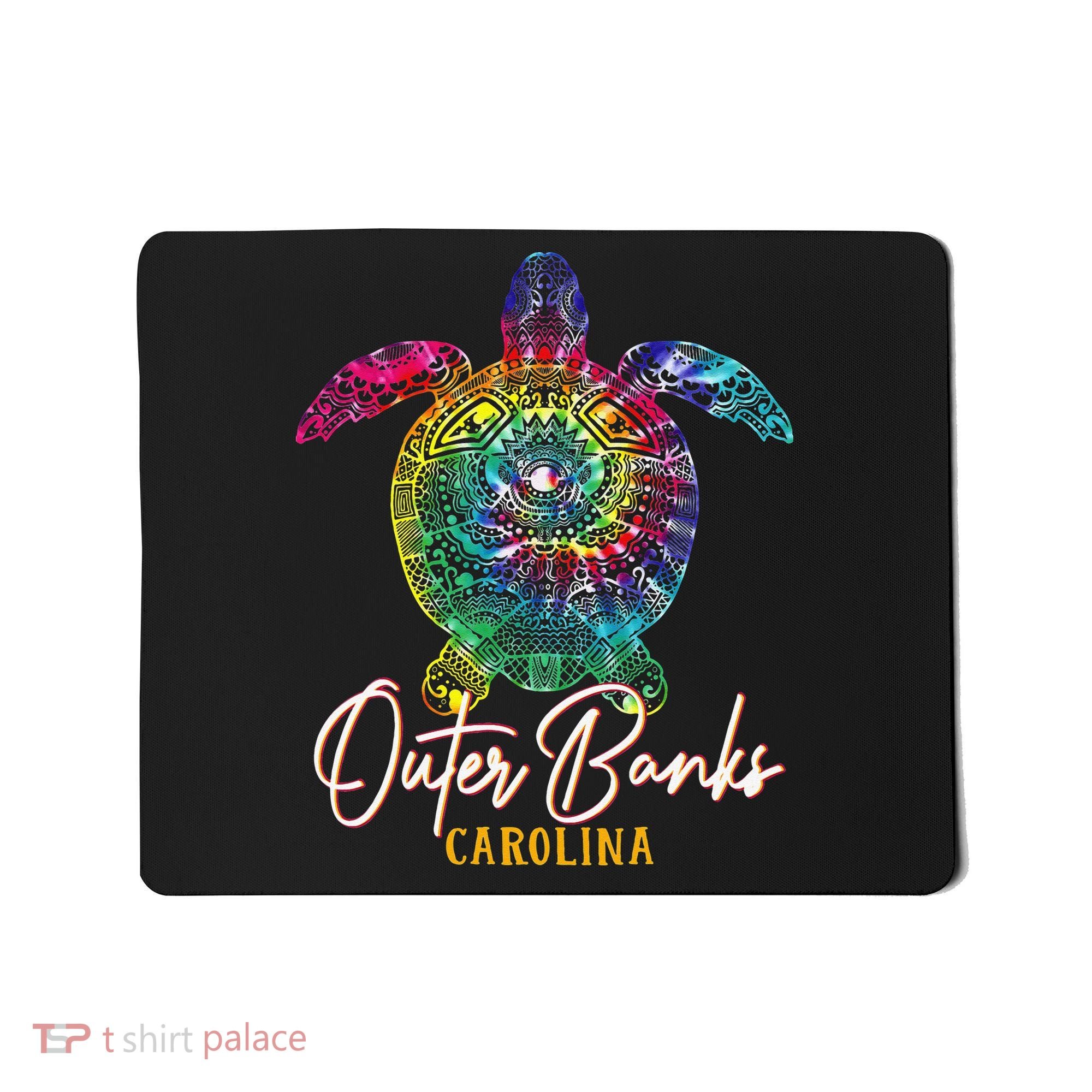 Outer Banks Tie Dye Sea Turtle Carolina Family Vacation Mousepad