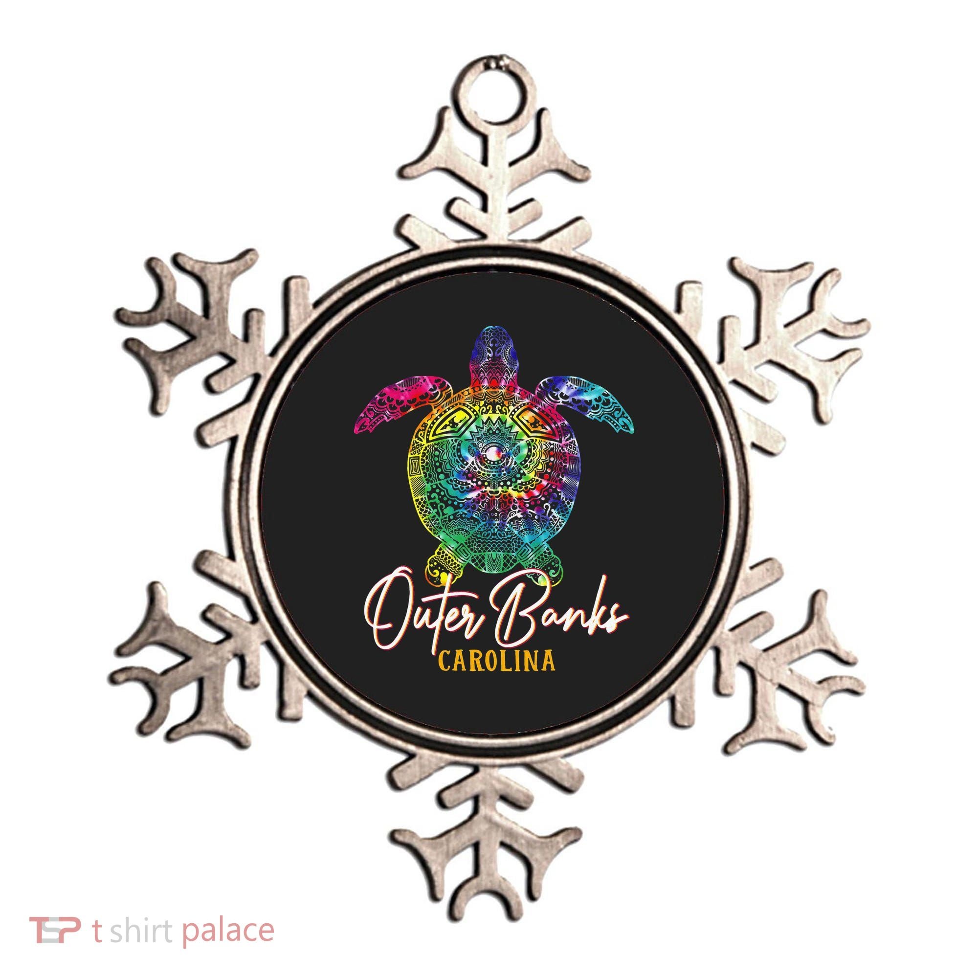 Outer Banks Tie Dye Sea Turtle Carolina Family Vacation Ornament