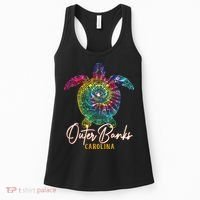 Outer Banks Tie Dye Sea Turtle Carolina Family Vacation Women's Tank Top thumb 0