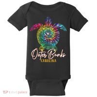 Outer Banks Tie Dye Sea Turtle Carolina Family Vacation Baby Bodysuit thumb 0