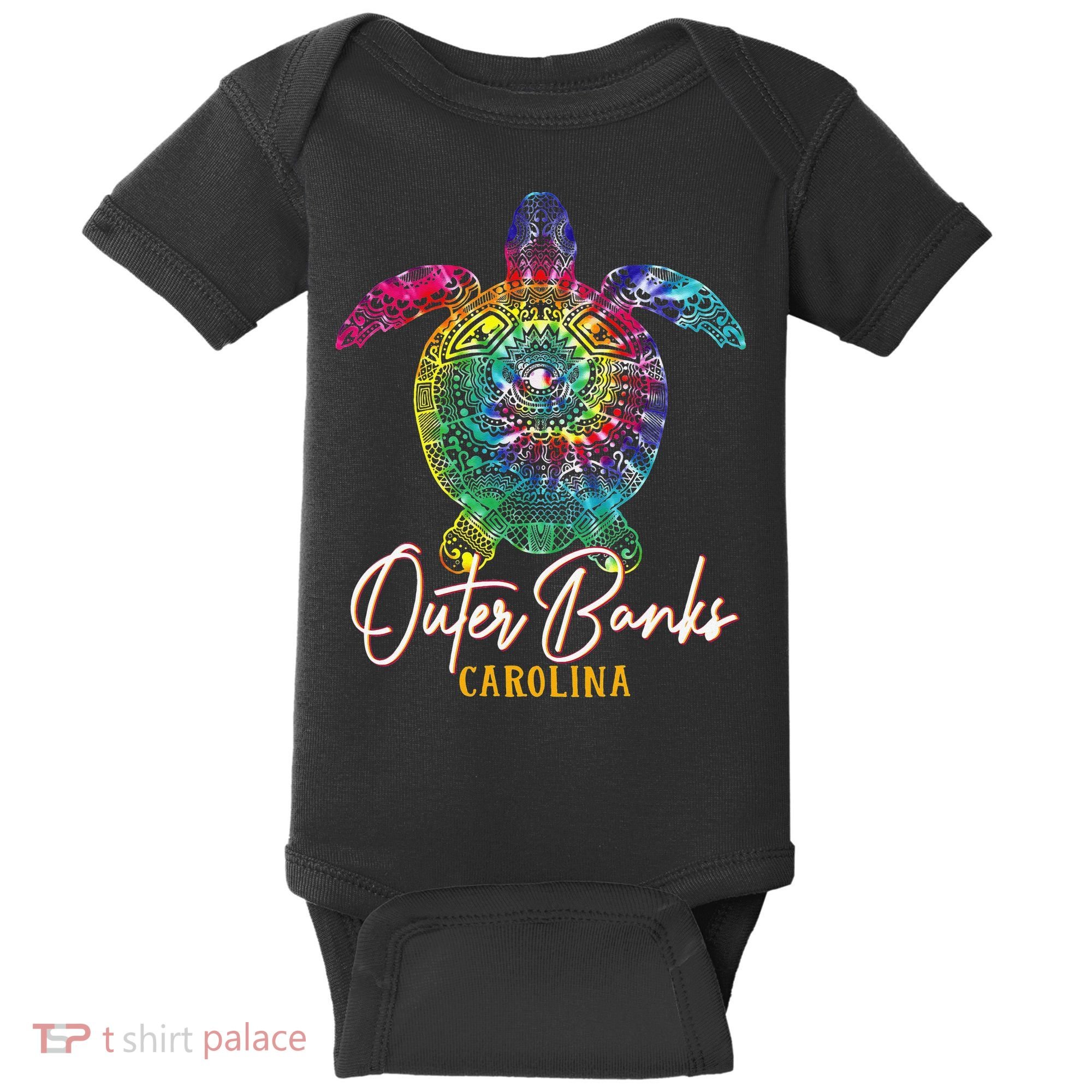 Outer Banks Tie Dye Sea Turtle Carolina Family Vacation Baby Bodysuit