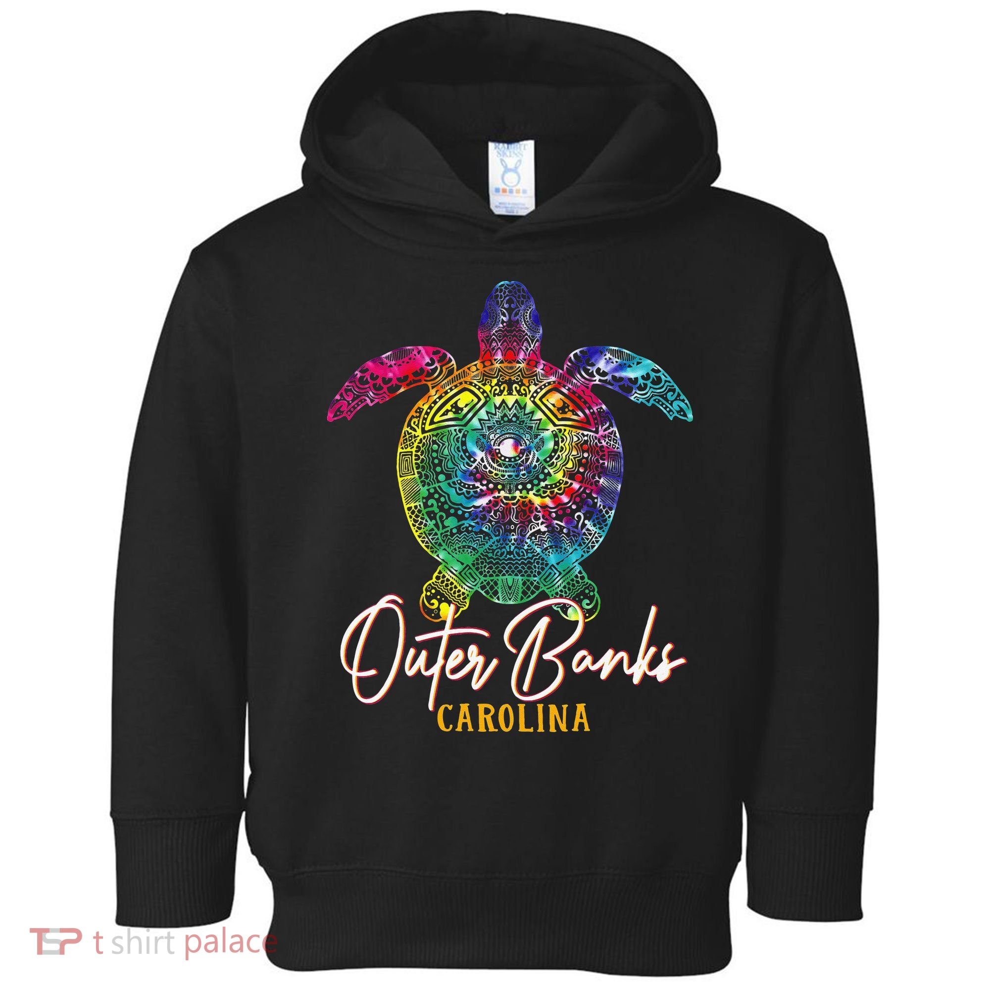 Outer Banks Tie Dye Sea Turtle Carolina Family Vacation Toddler Hoodie