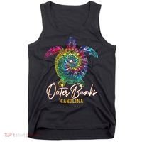 Outer Banks Tie Dye Sea Turtle Carolina Family Vacation Tank Top thumb 0