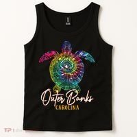 Outer Banks Tie Dye Sea Turtle Carolina Family Vacation Tank Top thumb 2