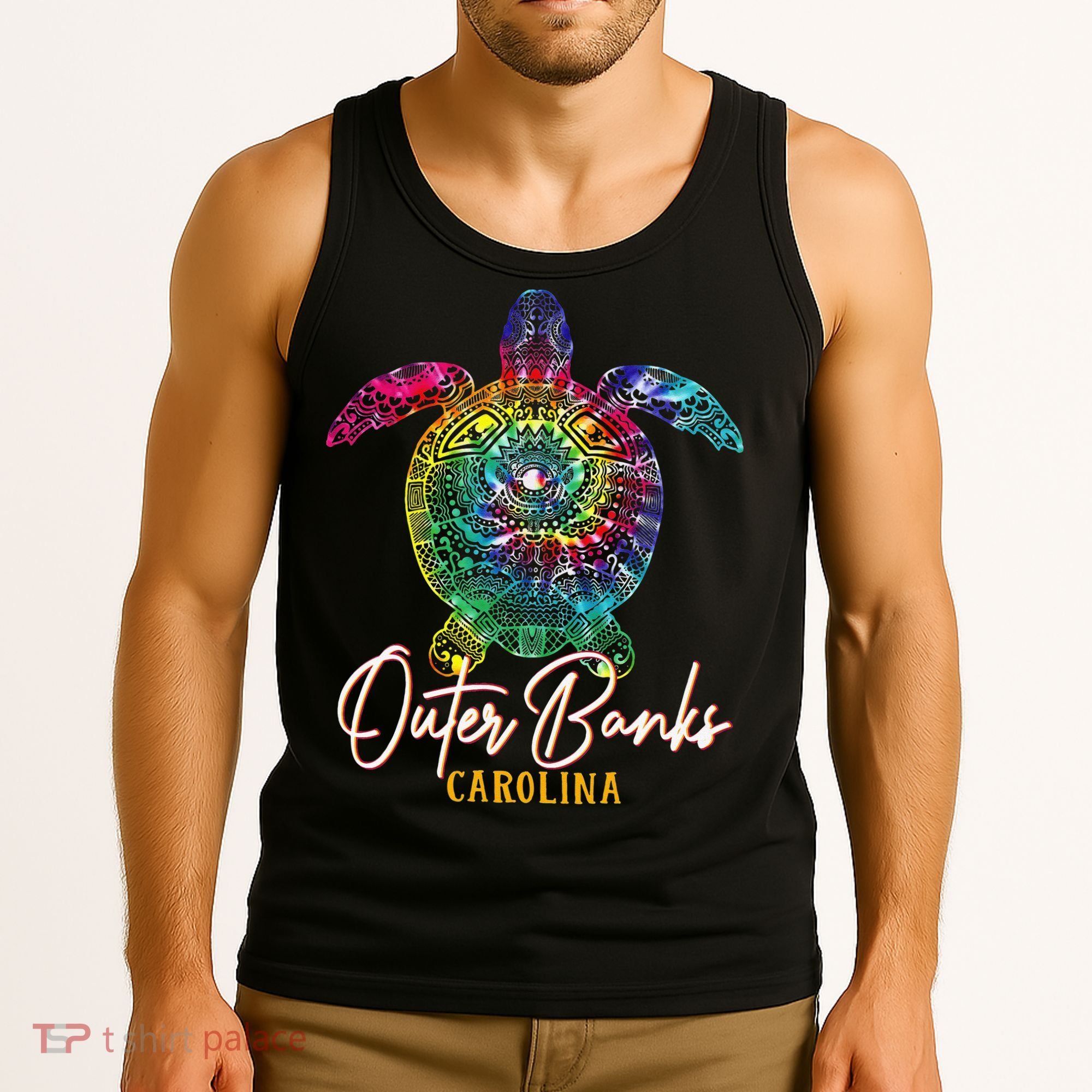 Outer Banks Tie Dye Sea Turtle Carolina Family Vacation Tank Top