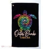 Outer Banks Tie Dye Sea Turtle Carolina Family Vacation Golf Towel thumb 0