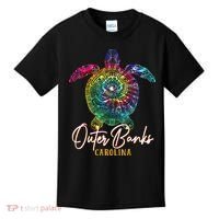 Outer Banks Tie Dye Sea Turtle Carolina Family Vacation Kids T-Shirt thumb 0