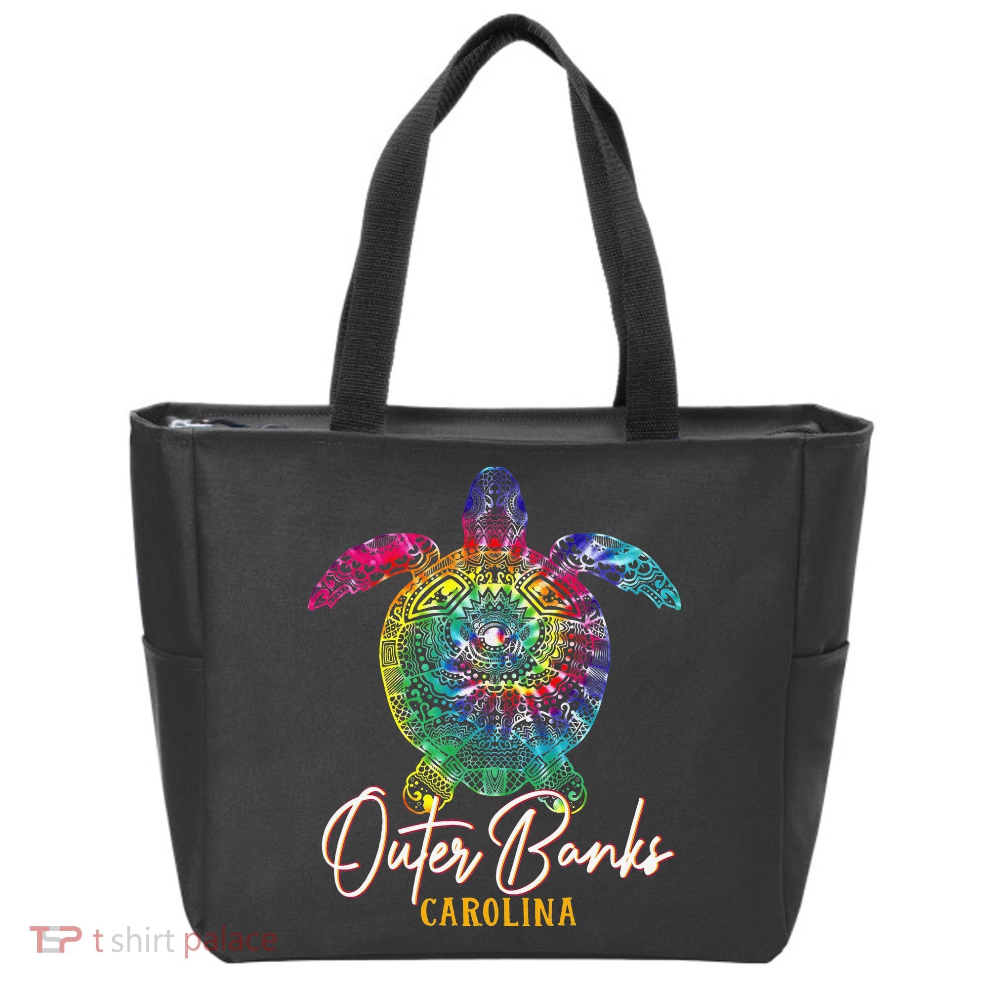 Outer Banks Tie Dye Sea Turtle Carolina Family Vacation Tote Bag