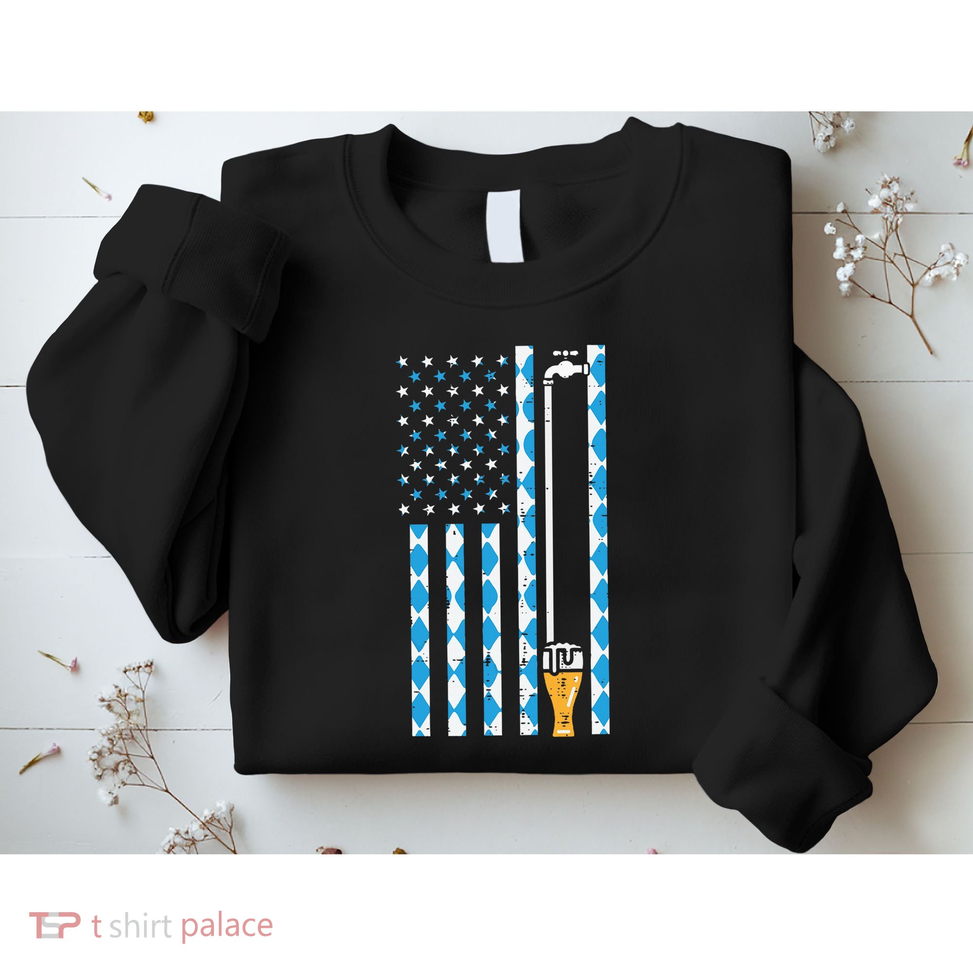 Oktoberfest Bavarian Us Flag German Costume Sweatshirt