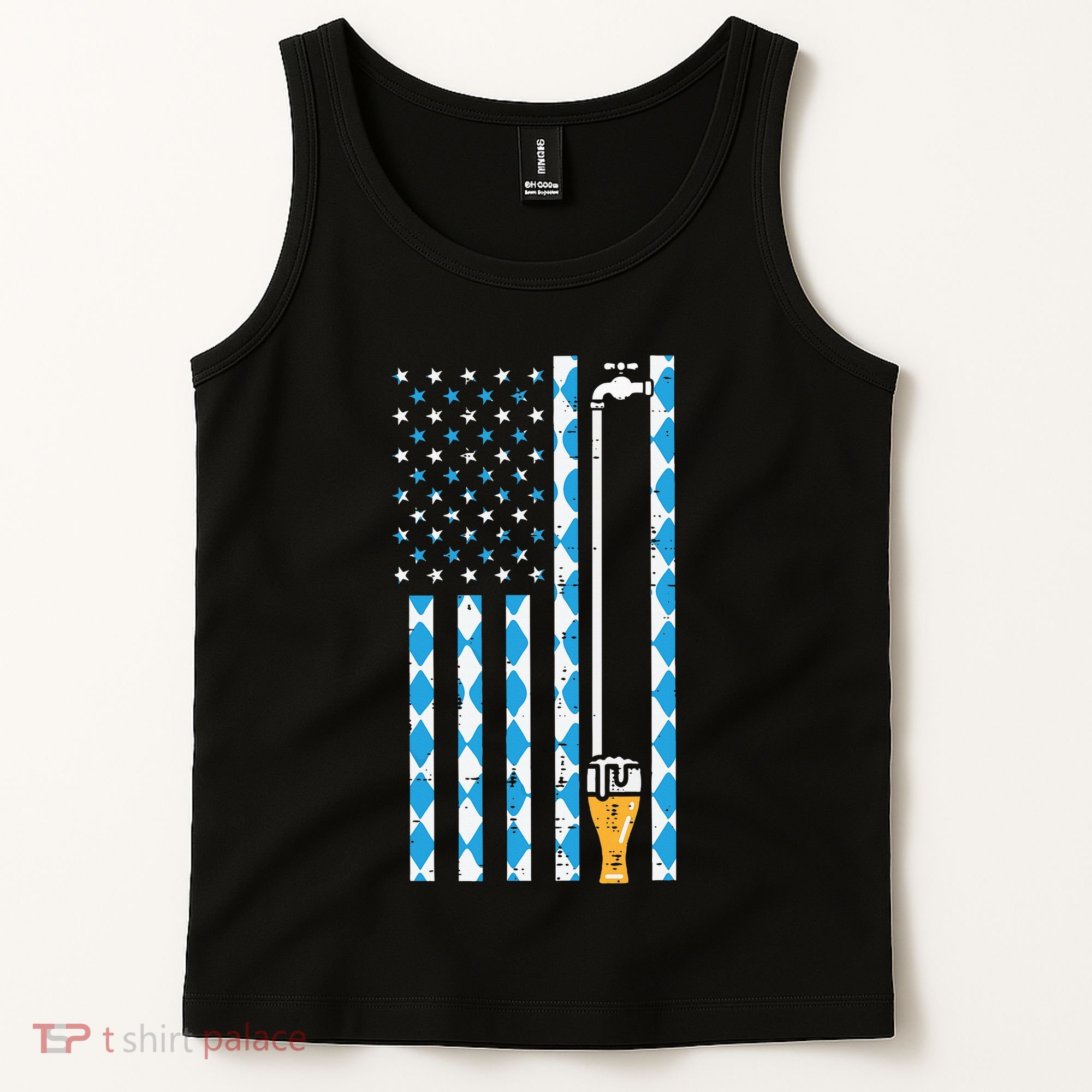 Oktoberfest Bavarian Us Flag German Costume Tank Top