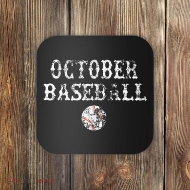 October Baseball Vintage Playoff Coaster